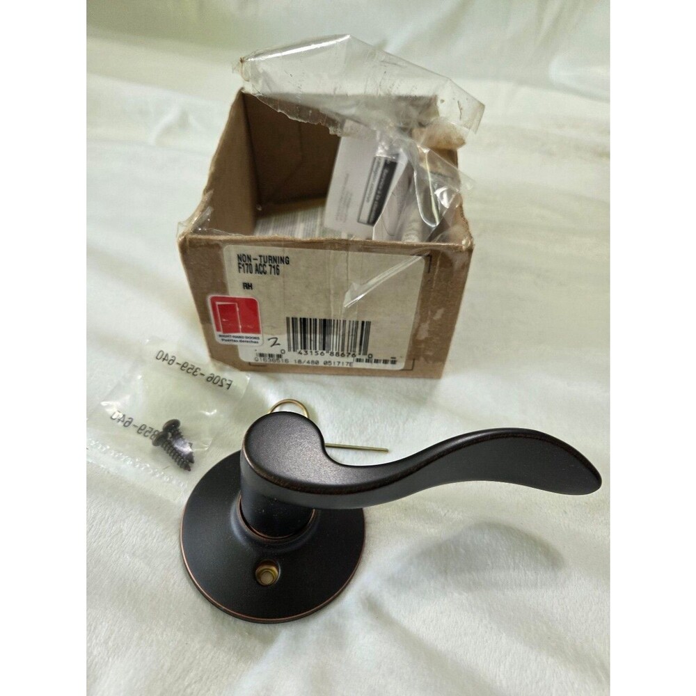 Schlage Oil Rubbed Bronze Right-Hand Dummy Door Lever